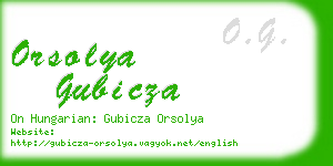 orsolya gubicza business card